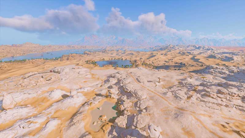 A white desert oasis