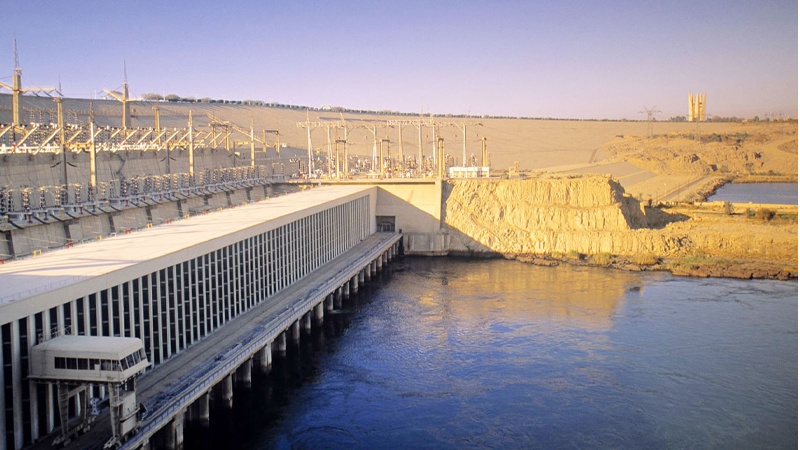 High Dam in Aswan City Egypt